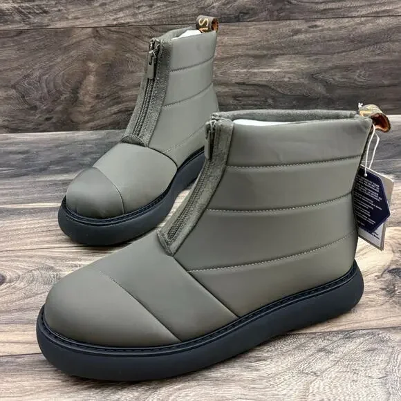 NIB TOMS 9 Alpargata Mallow Puffer Tarmac Olive Repreve Ankle Boots Bootie - Picture 5 of 11